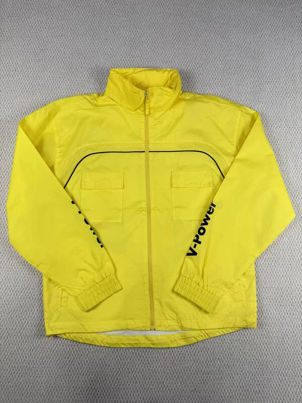 Racing Suit! Men's Spring and Autumn Thin Sports Jacket, Ferrari Oil Collaboration Style, Trendy Windbreaker