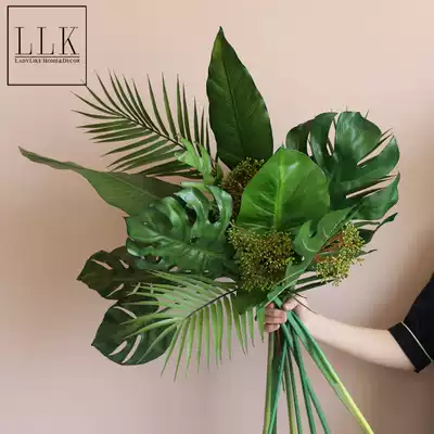 ladylike simulation turtle back taro turtle back leaf simulation green plant wall plant wall ins leaf fake flower ornaments