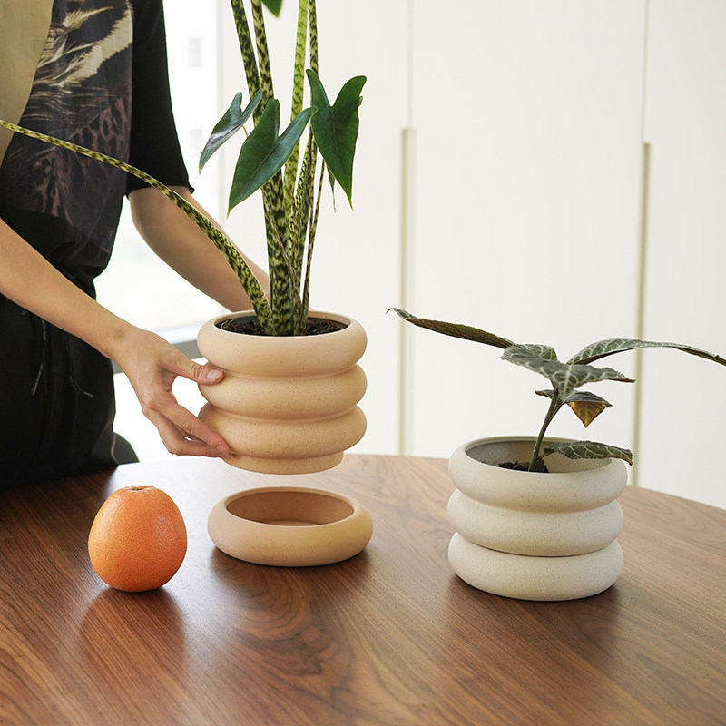 ladylike creative tire ceramic flower pot tray base split type sea artichoke potted flower pot trays-Taobao