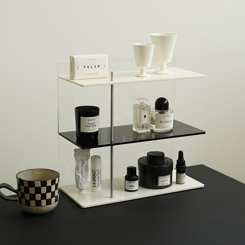 ladylike acrylic containing layer shelf Fragrance shelf Desktop water glass Cosmetics Ins wind model Showcase