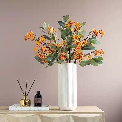 ladylike Green vine fruit Blueberry fruit Fortune fruit Acacia bean simulation berry flower arrangement matching plant fruit