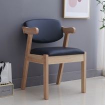 Nordic solid wood desk chair simple modern home computer chair backrest chair learning writing chair leisure dining chair