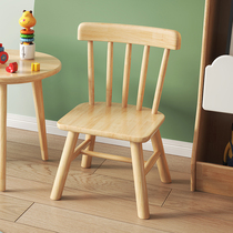 Childrens chair Solid wood baby chair backrest small chair home sturdy small stool living room sofa coffee table low stool