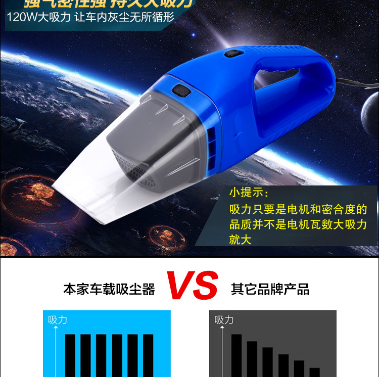 Máy hút bụi ô tô 120W Máy hút bụi xe hơi ướt và khô mạnh hút chân không điện 12 v - Âm thanh xe hơi / Xe điện tử loa sub pioneer