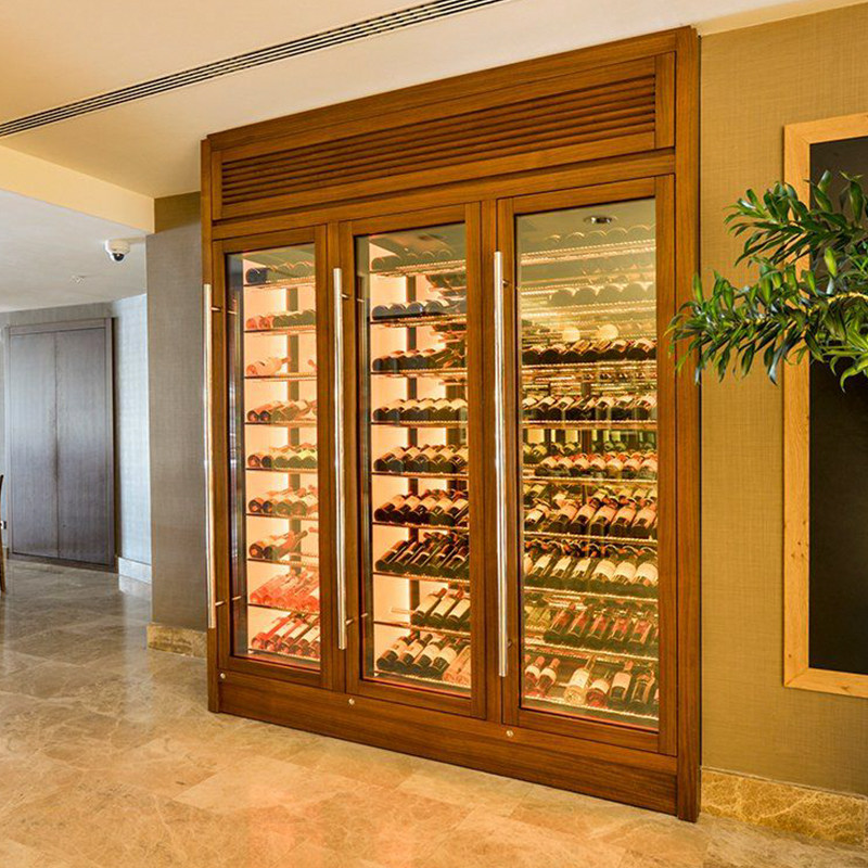 Stainless steel cabinet household custom thermostat frame embedded high-end commercial electronic refrigeration cabinet glass red wine cabinet