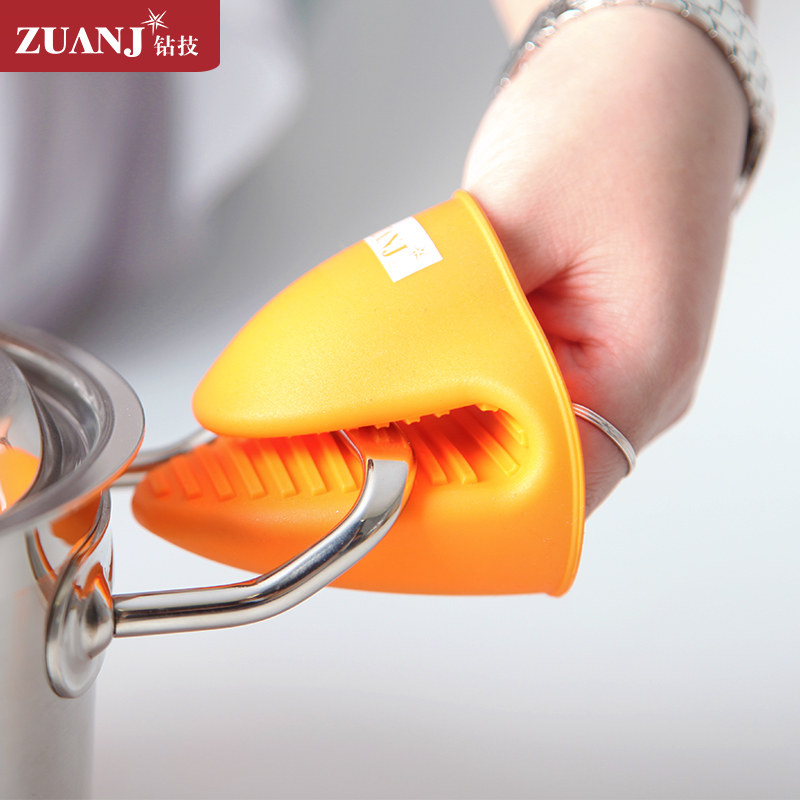 Drill-technique thickened silicone heat insulation clip high temperature resistant kitchen anti-scalding anti-slip bowl clip microwave insulated end vegetable glove