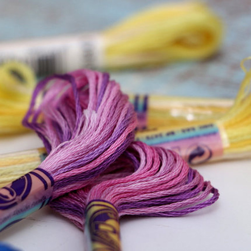 French DMC rainbow line Colorful line Gradient line embroidery Three-dimensional embroidery Gradient embroidery single price