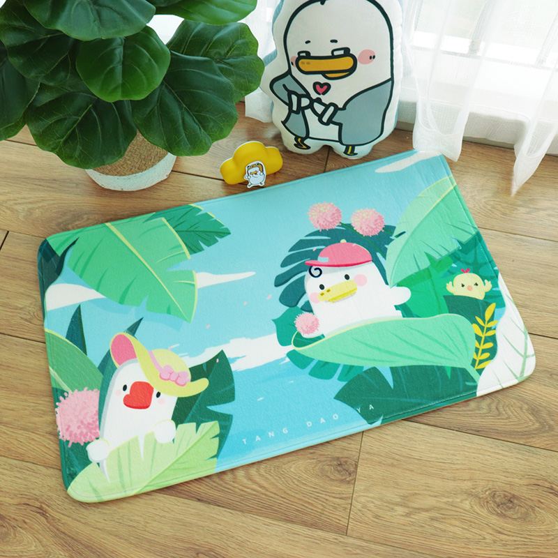 Genuine authorized lying down duck anti-slip door hall bedroom sleeping room doormat floor mat floor mat washable floor washable 50 * 80