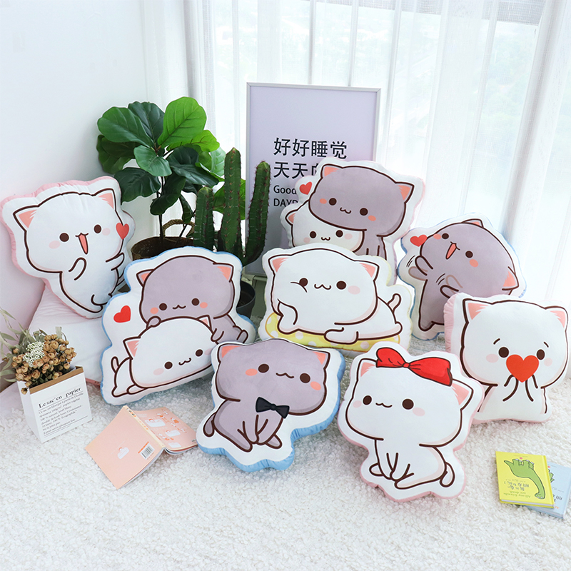 Genuine Authorized Honey Peach Cat Kitty Cat Cuddle Pillow Small Holding Pillow Dorm Room Leaning Pillow Cute Cartoon Sofa With Pillow Leaning Back