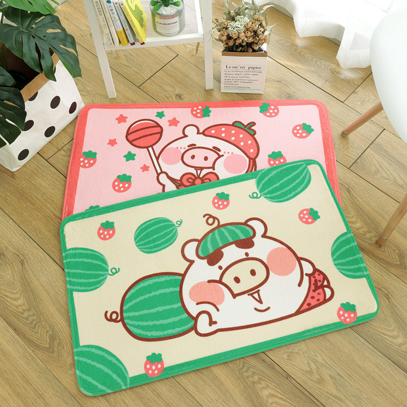 Genuine Authorised Pig piglet pockets Non-slip door Room Bedroom Sleeping room doormat Mat Floor Mats Washable machine washable 50 * 80