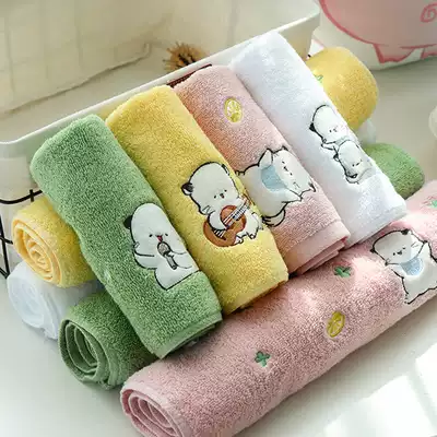 Four hair genuine authorized pure cotton thick towel square towel cute soft absorbent cotton household adult children's towel