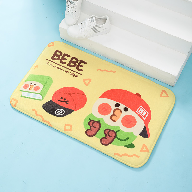 Small parrot bebe cute home absorbent floor mat bedroom carpet kitchen door mat bathroom non-slip mat mat