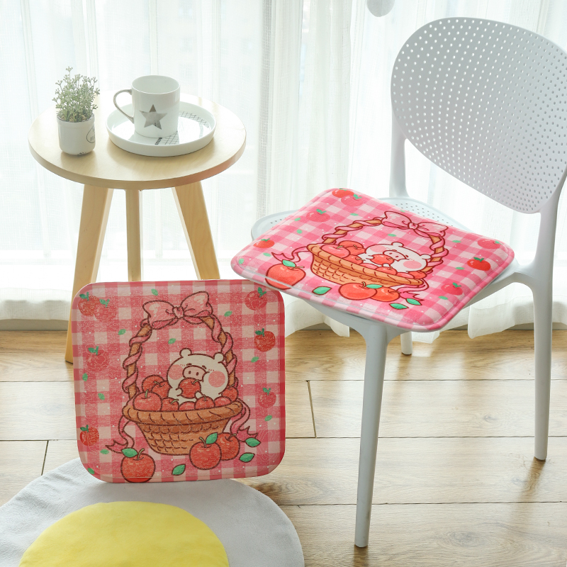 Piggy piggy pocket flange suede cushion anti-slip chair cushion minimalist office cute cartoon cushion girl birthday present