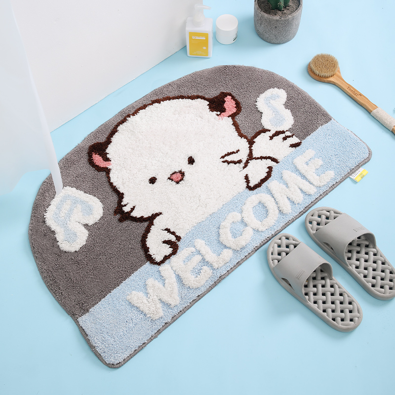 Four-gross bathroom non-slip mat door cushion Makeup Room Ground Mat bedroom into doormat Foot Mat home Carpet Absorbent Cool Mat