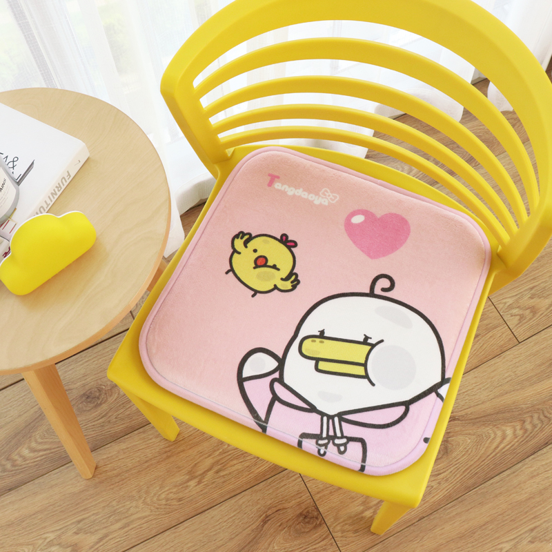 Genuine Authorisation Lying Down Duck Student Flannel Cushion Winter Warm Chair Cushion Non-slip Office Cushion