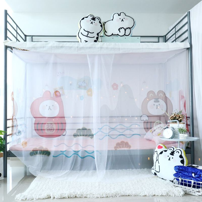 Genuine authorization Wang Ah, tiger tiger college student dorm room single bed square top encryption anti-dust mosquito net son-Taobao
