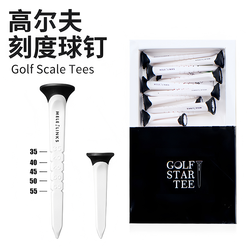 MELE LINKS ゴルフティー ティースケール ボールティー プラスチック 安定性と耐久性に優れたローボールサポートラダーシート