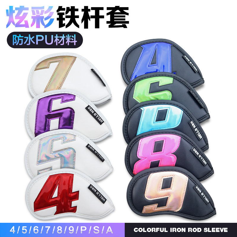 Colorful golf club head cover full set of iron cover ball head protective cover animal cap sleeve golf club head cover