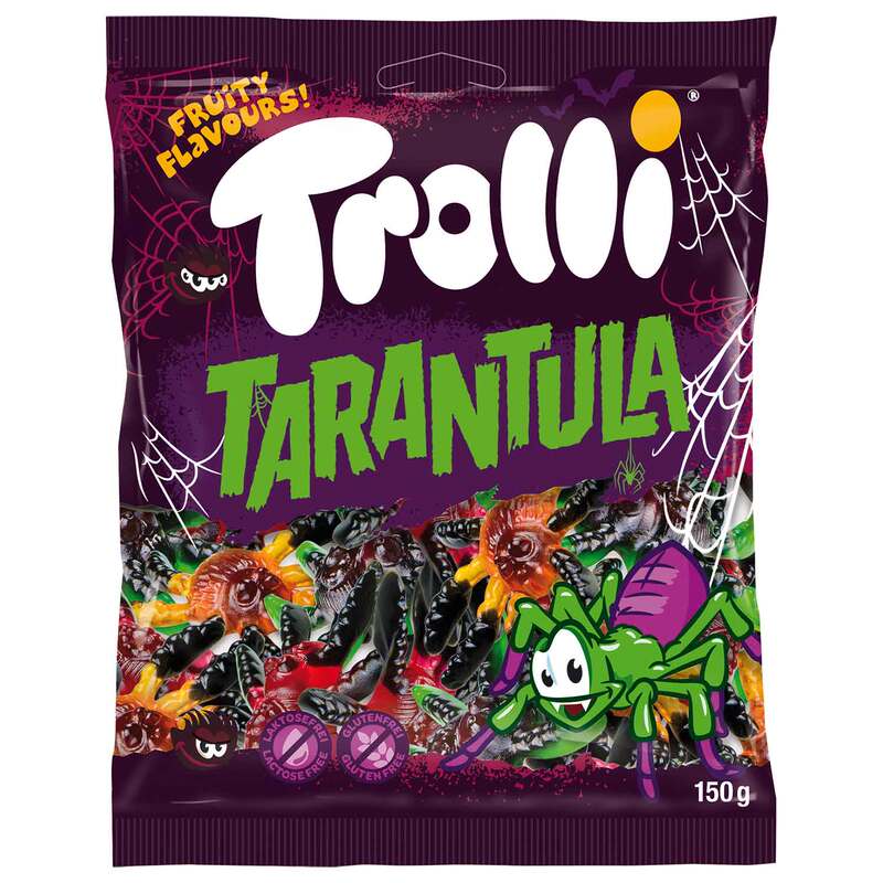 German Imported Trolli Black Spider-Shaped Scary and Funny Gummy Candy Christmas Candy