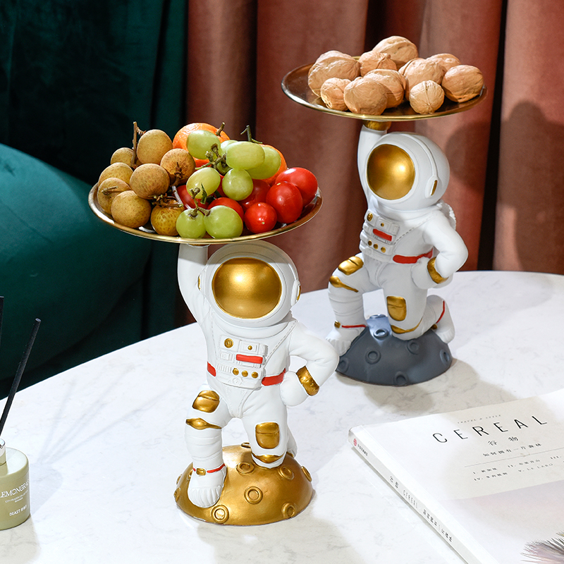 Astronaut tray storage living room household fruit plate Creative modern dining table Coffee table Fruit plate Candy plate Dry fruit plate