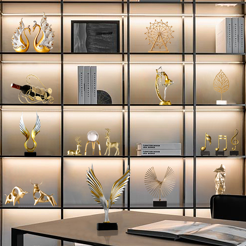 Model room soft decoration light luxury decoration home soft decoration living room TV cabinet porch wine cabinet Nordic simple and modern