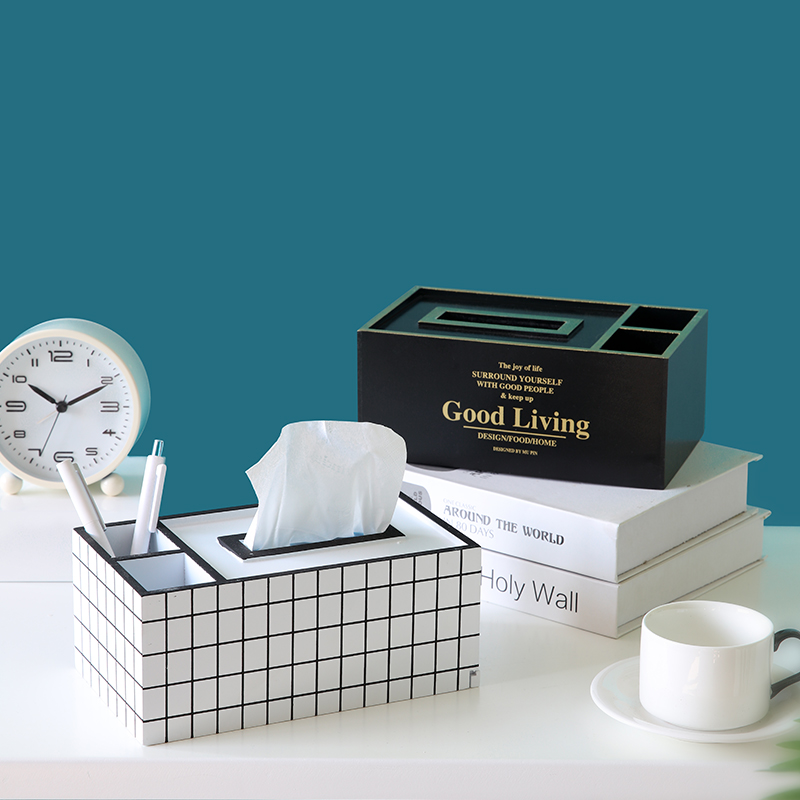 American light luxury tissue box ornaments napkin carton home creative living room multifunctional sanitary carton desktop decoration