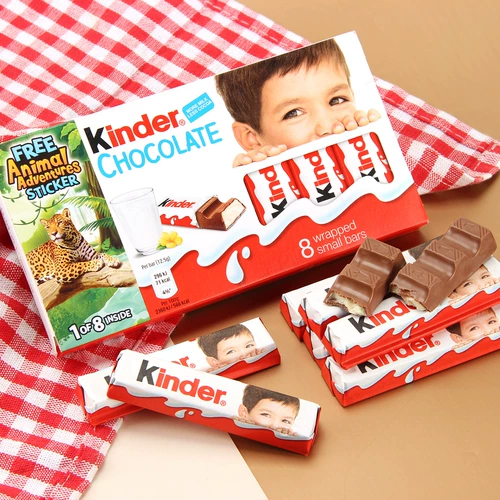Упаковка Kinder Молочный Шоколад T8 Сэндвич Интернет-Знаменитости Kinder Подарок на День Рождения Детские Закуски Интернет-Знаменитостей