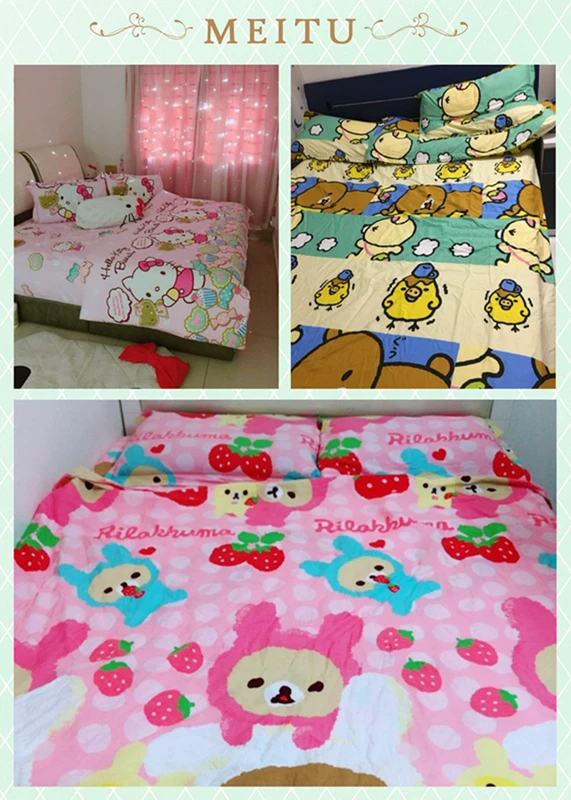 Cartoon đơn bông chăn bông chăn đơn hoặc đôi sinh viên nhà 1.2m1.5m1.8 220 * 240 mét custom-made - Quilt Covers