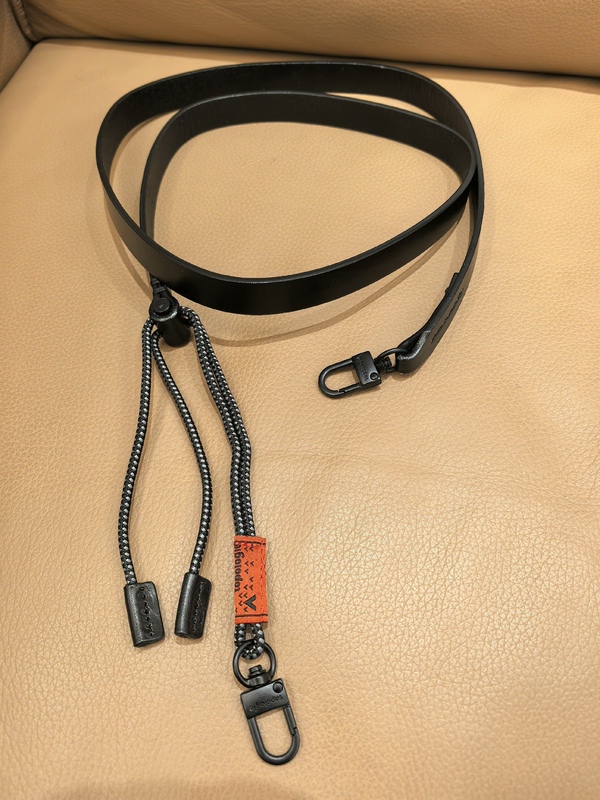 French Trendy Brand Leather Strap Phone Lanyard Crossbody Neck Strap Detachable Trendy Brand Multi-Purpose Rope Strap