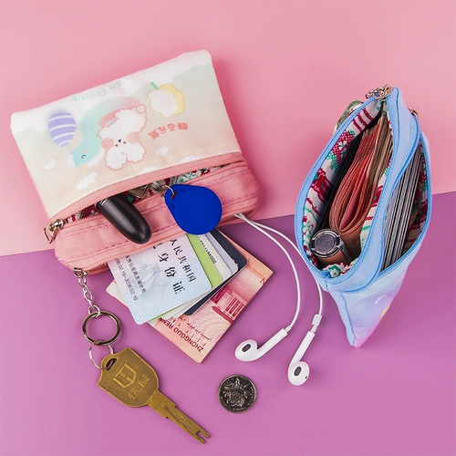 Кошелек, сумка через плечо, маленькая брендовая ткань, милая система хранения для ключей, монеты, бумажник, японские и корейские