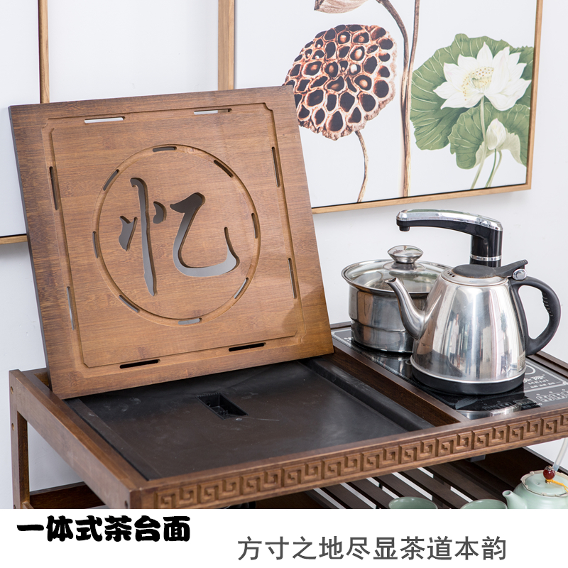 Điện thoại di động lưu trữ tủ chè tủ chè gỗ khay tre trà kung fu trà bàn cà phê bảng ròng rọc trà xe bàn trà nhỏ - Buồng tủ đựng giày