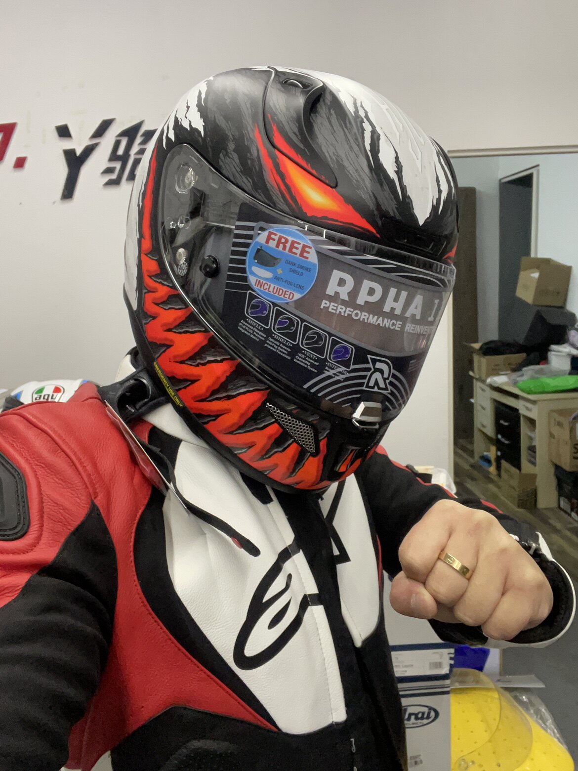 RY Riding Spare Parts HJC RPHA11 Carbon Fiber Clown Venom 4 Superman Captain America Minions Carbon Fiber