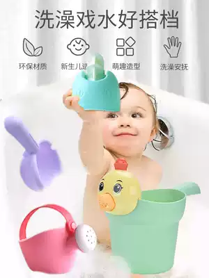 Net celebrity with the same children's bathing toy beach waterwheel little yellow duck shampoo cup shower baby sprinkler set