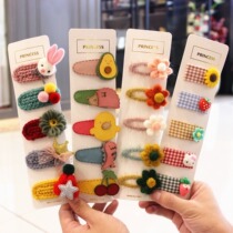 Han Edition Children Bb Clip High-end Girl Hair Accessories Handmade Cloth Art Head Ornament Girl Hair Clip Liu Hai Clip Head Flower Clip