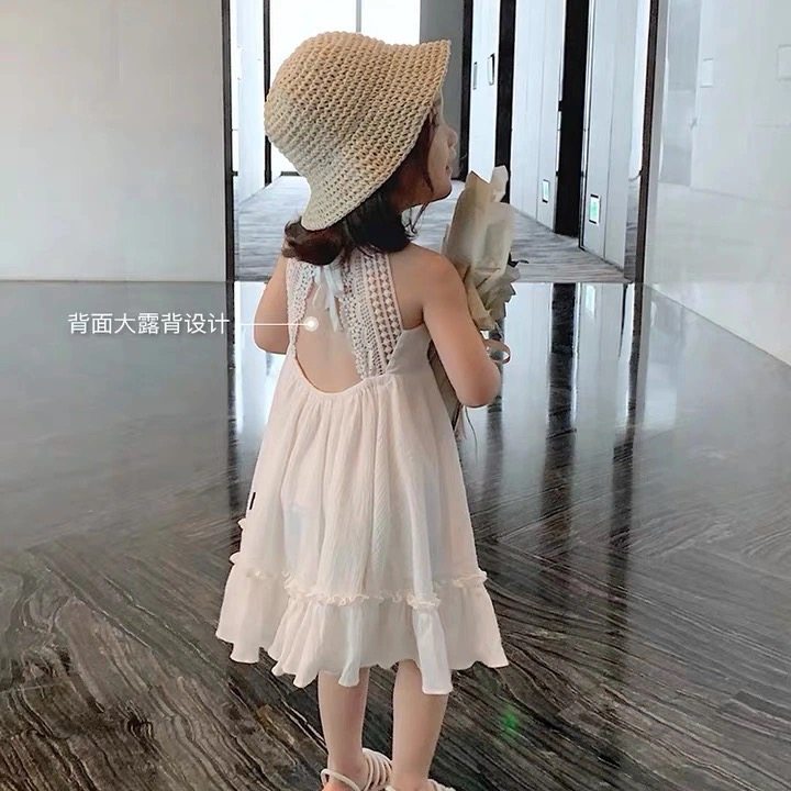 Girls summer dress children 3 girls Korean version of the suspender skirt thin section 2-year-old baby girl sleeveless vest doll skirt