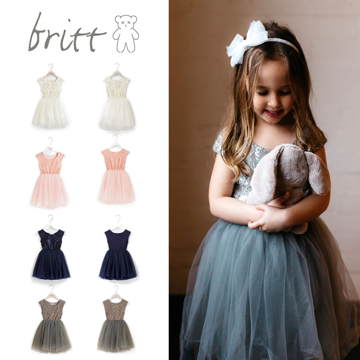 Australia Britt flat bear princess lace skirt children's dress women's dress baby skirt spring summer autumn gauze skirt
