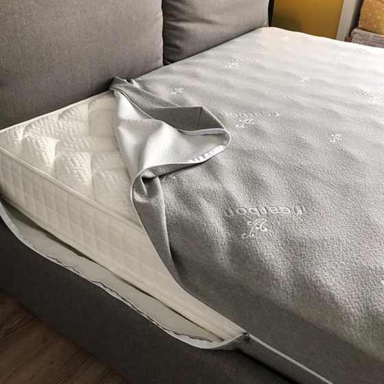 Latex mattress cover protective cover six-sided all-inclusive soft brown special outer zipper baby cotton tatami fitted sheet custom