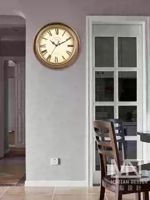 American wall clock retro nostalgic creative fashion wall watch modern simple home living room clock personality quartz clock