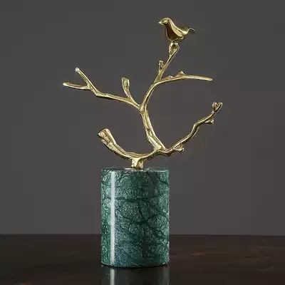 New Chinese Zen bird ornaments creative living room porch desktop TV cabinet light luxury craft gifts decoration decoration copper decoration