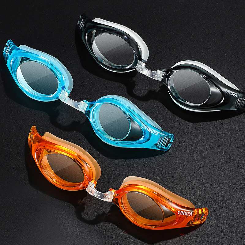 Yingfa swimming goggles for men and women HD waterproof anti-fog flat large frame swimming goggles adult transparent comfortable glasses 2900