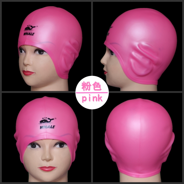 Mũ bơi Earmuffs Cá voi 3D tăng ba chiều thoải mái cho nam và nữ mũ dài không thấm nước Mũ bơi bằng silicon Không độc hại và không vị nón bơi loại nào tốt