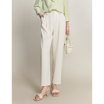 UnCCTV-Shot and large female majoring in high waist wide leg pants children Summer slim fit white straight fit pants