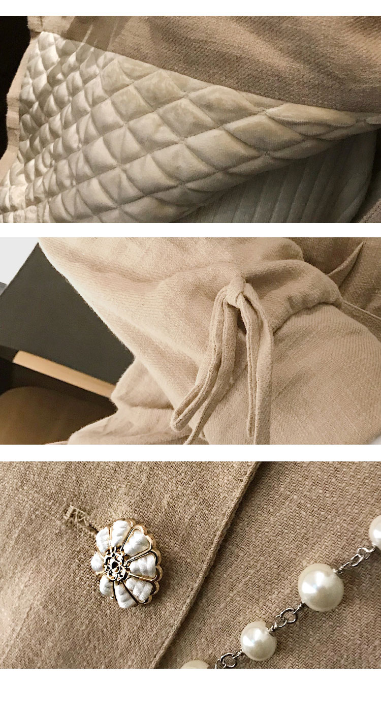 Trái tim màu xanh graceli mùa đông khí chất cotton quần áo nữ ins nhỏ nước hoa gió eo áo cardigan dài áo ấm áo phao gile nữ dáng ngắn