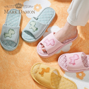 Home fabric three-layer cloth bottom silent floor slippers Home fabric three-layer cloth bottom silent floor slippers