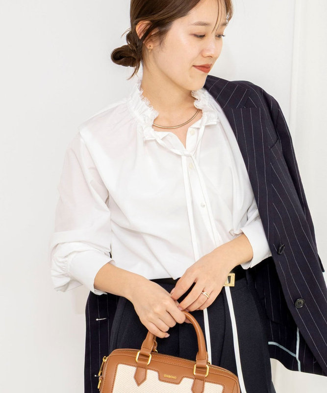 9 Dolls Overseas Purchase, No Returns or Exchanges, Bulk Shipping, Nolleys, Washable Glossy Lace Collar Shirt