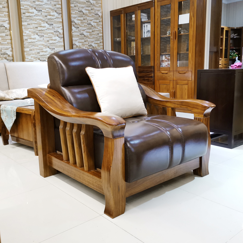 Yimu Shihan Wujinmu solid wood sofa combination living room all solid wood new Chinese living room simple modern wood