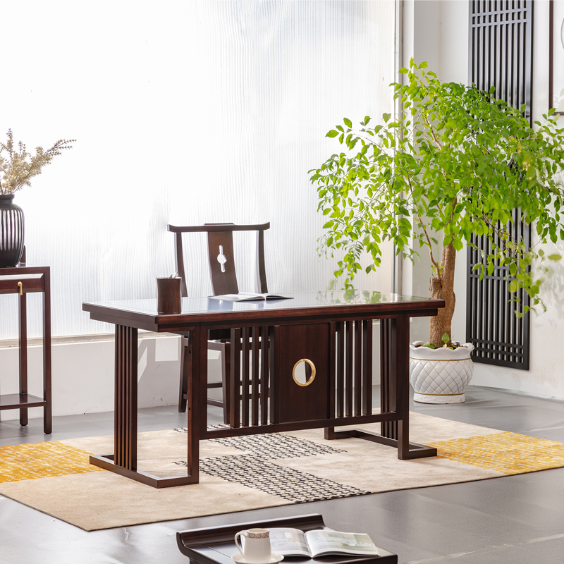 Black Honowood Solid Wood Book Table Meditation Desk Desk Desk Desk Desk Desk Desk New Chinese Ming and Qing Classical