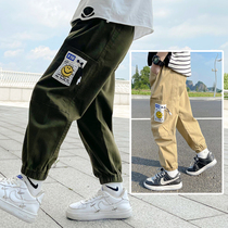 Boomer Fashion Pants Men 2022 Spring Autumn Season New CUHK Child Loose Bunches Pants Fried Street Children Casual Long Pants