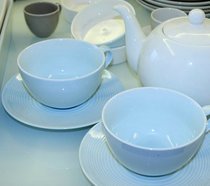 A certain British brand Lower afternoon tea appliance tea cup matching saucer coffee cup saucer ceramic cutlery light blue