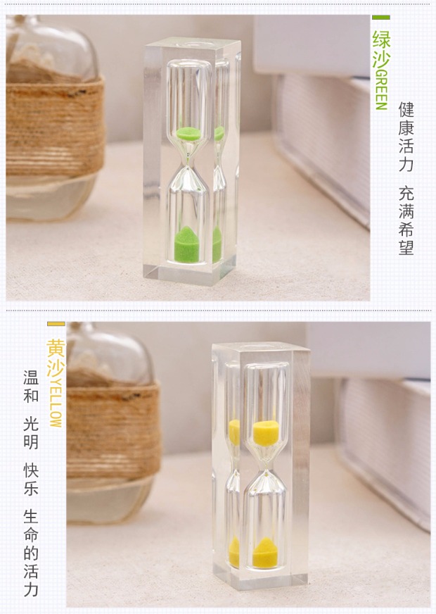 Trẻ em chải ba phút đồng hồ bấm giờ đồng hồ trang trí pha lê thời gian 3/10/15 sáng tạo nhỏ an toàn thả shop bán đồ dcor phòng